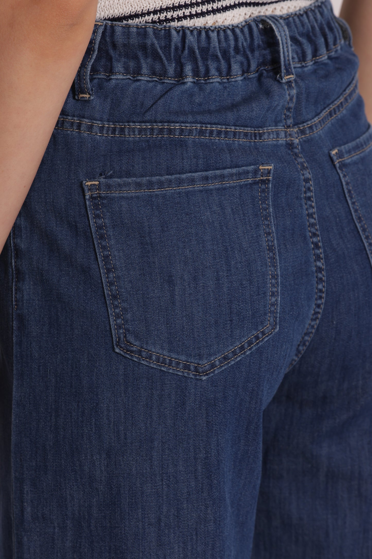 JEANS PALAZZO CON ELASTICO