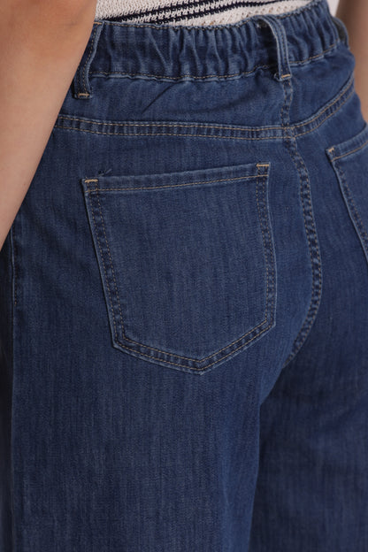 JEANS PALAZZO CON ELASTICO