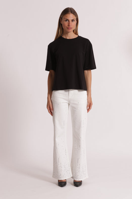 JEANS PIOGGIA DI STRASS