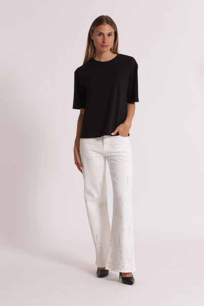 JEANS PIOGGIA DI STRASS