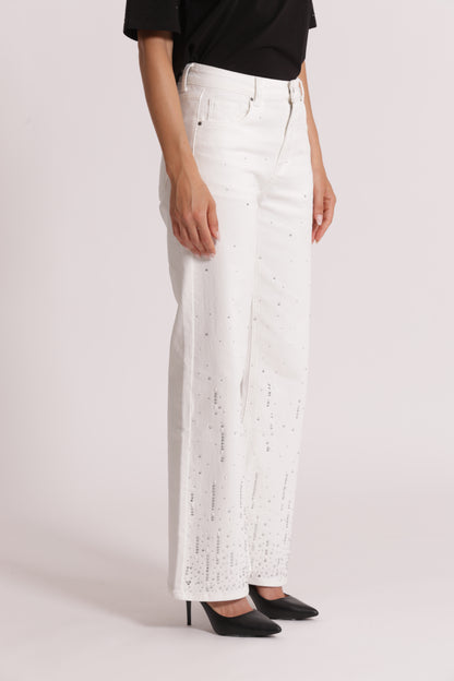 JEANS PIOGGIA DI STRASS