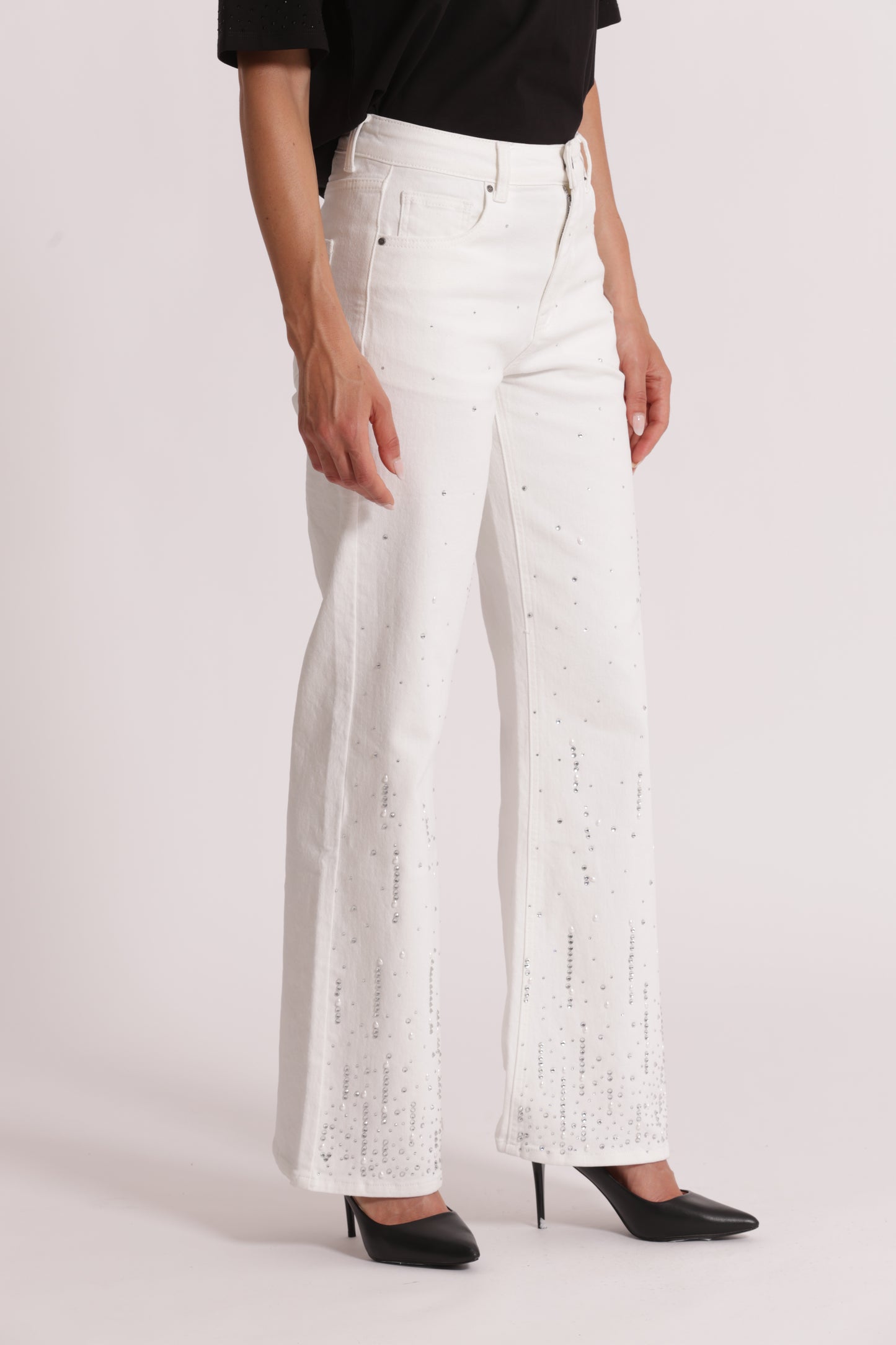 JEANS PIOGGIA DI STRASS