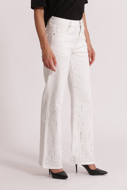 JEANS PIOGGIA DI STRASS