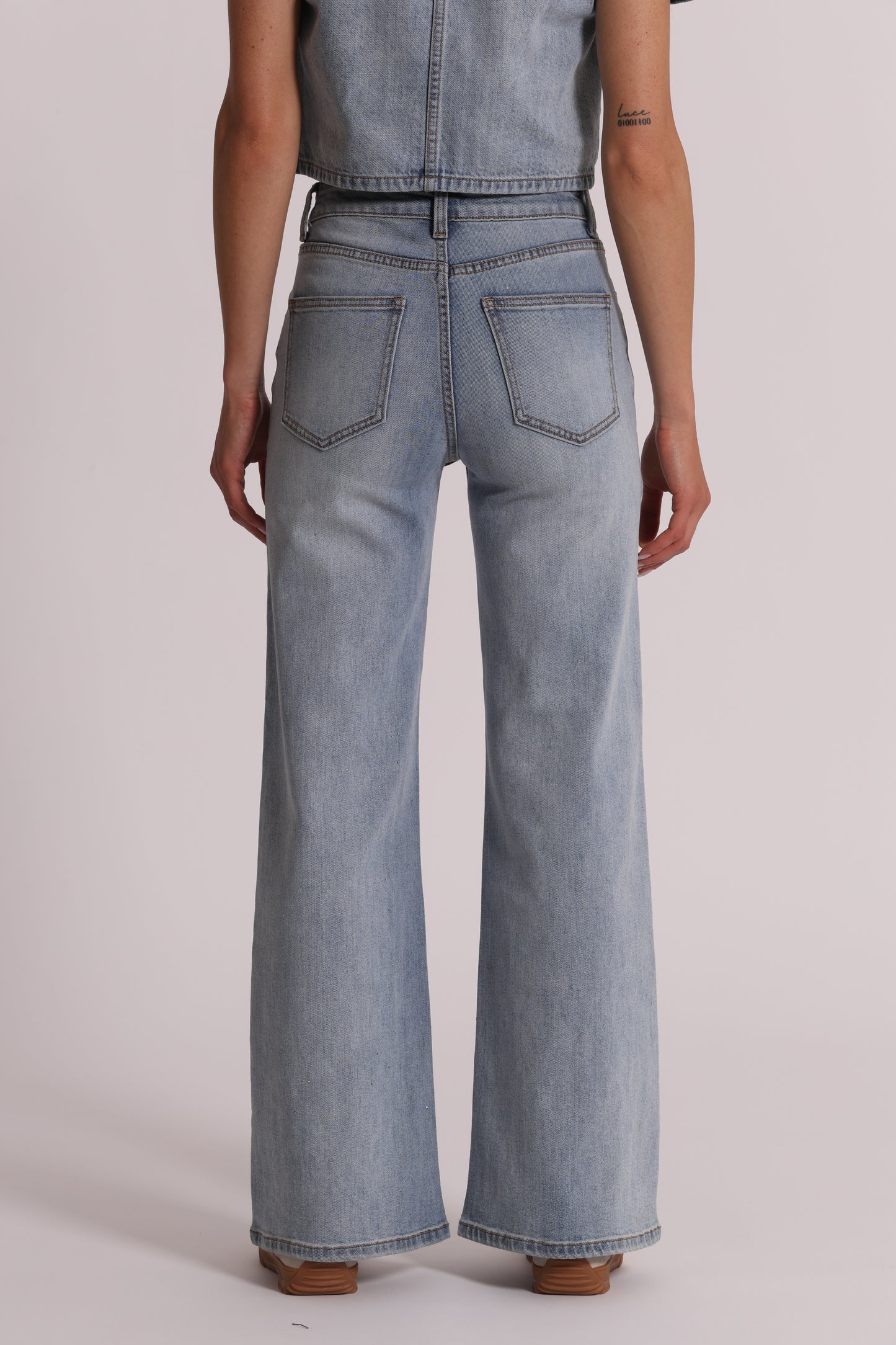 JEANS PIOGGIA DI STRASS