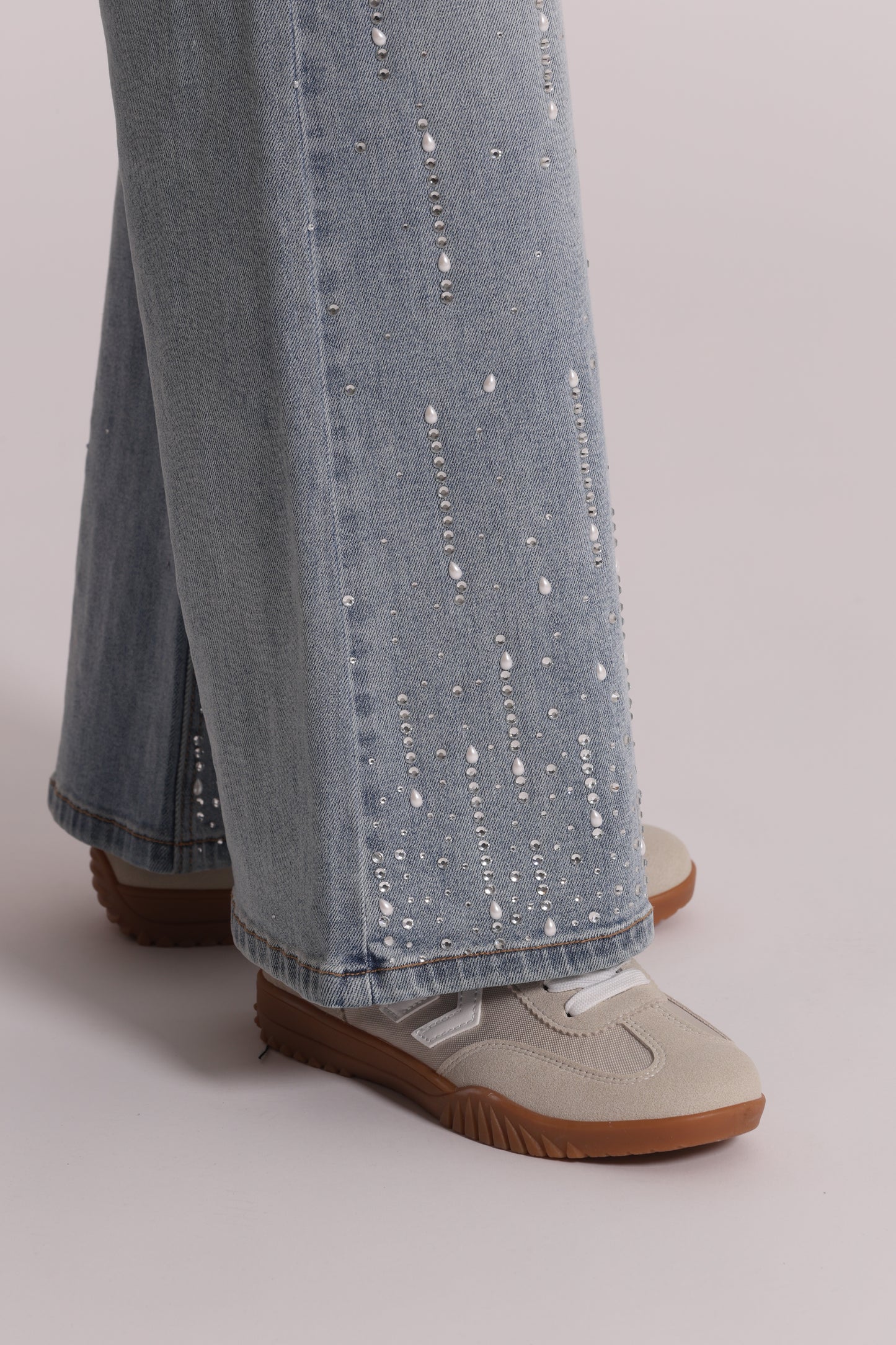 JEANS PIOGGIA DI STRASS