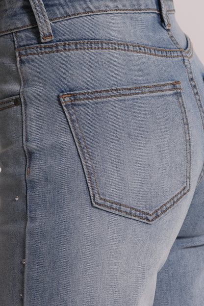 JEANS PIOGGIA DI STRASS