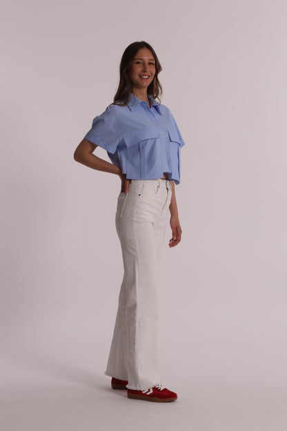 JEANS CON RICAMO FLOREALE