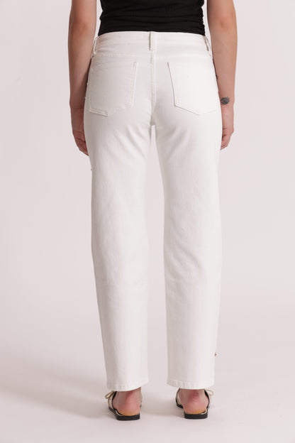 JEANS SIGARETTA CON BORCHIE LATERALI