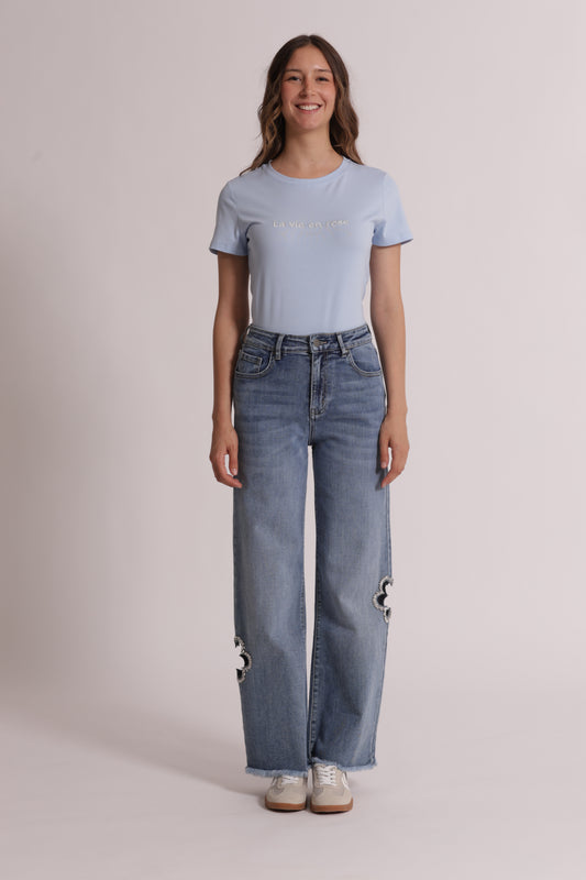 JEANS MARINE CON CUT OUT GIOIELLO