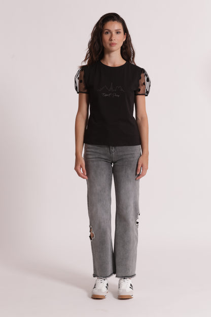 JEANS MARINE CON CUT OUT GIOIELLO