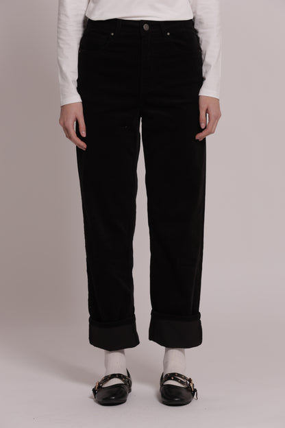 JEANS CROPPED IN VELLUTO