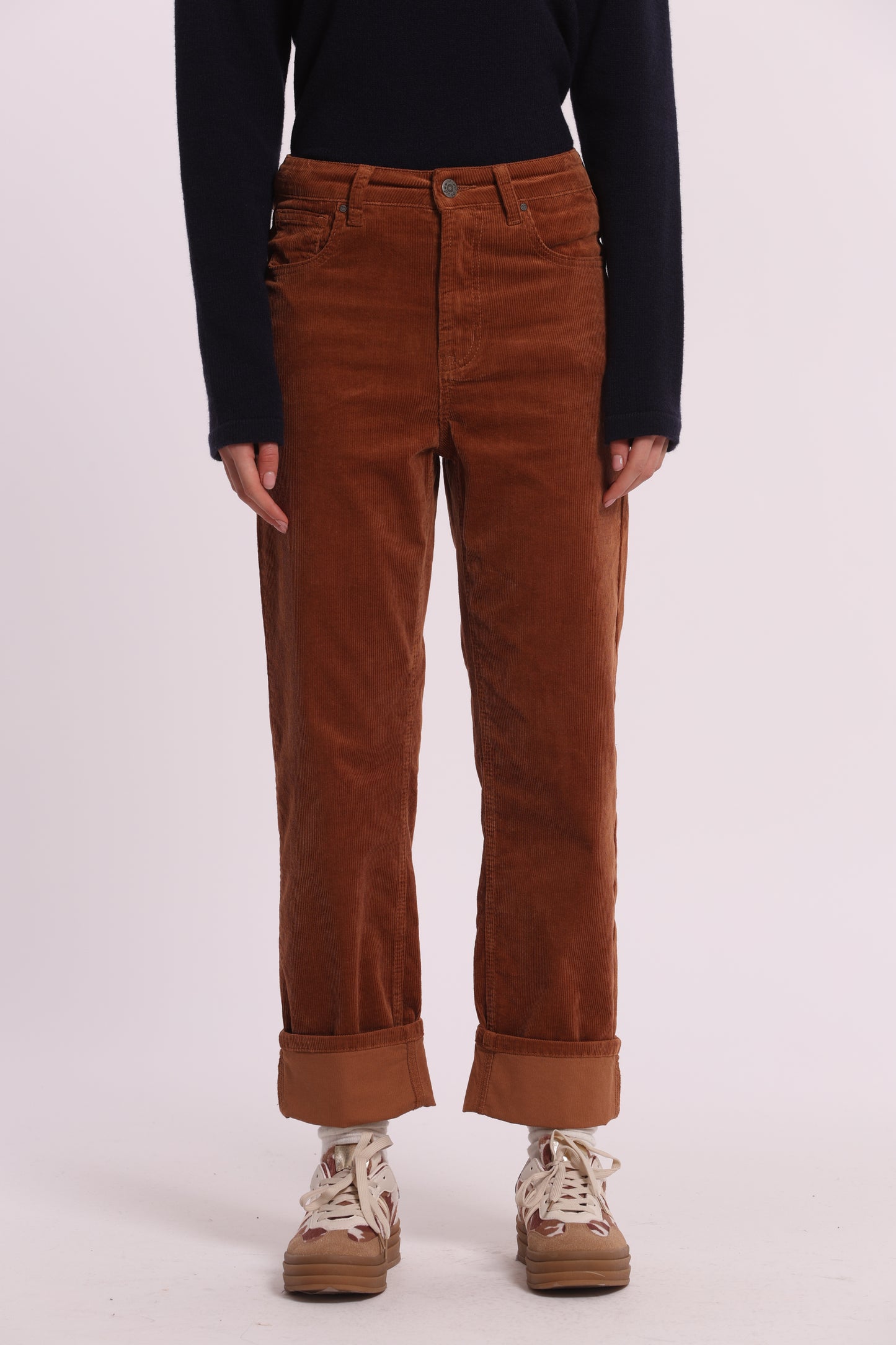 JEANS CROPPED IN VELLUTO