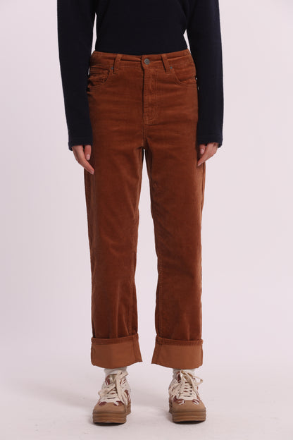 JEANS CROPPED IN VELLUTO