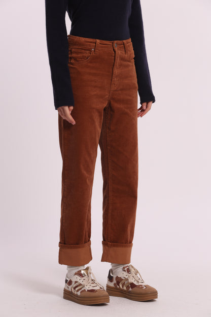 JEANS CROPPED IN VELLUTO