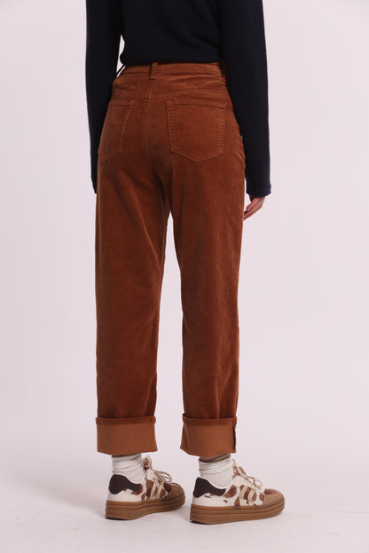 JEANS CROPPED IN VELLUTO