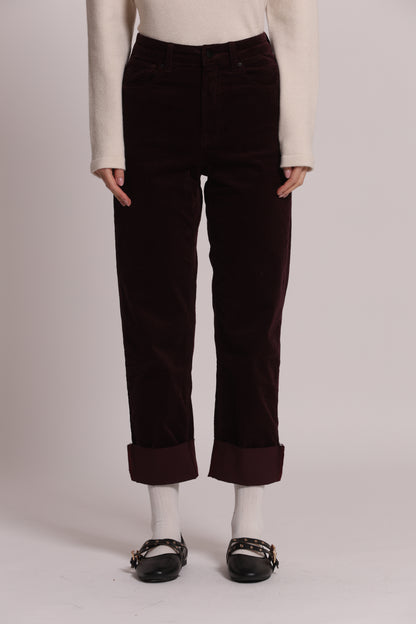 JEANS CROPPED IN VELLUTO