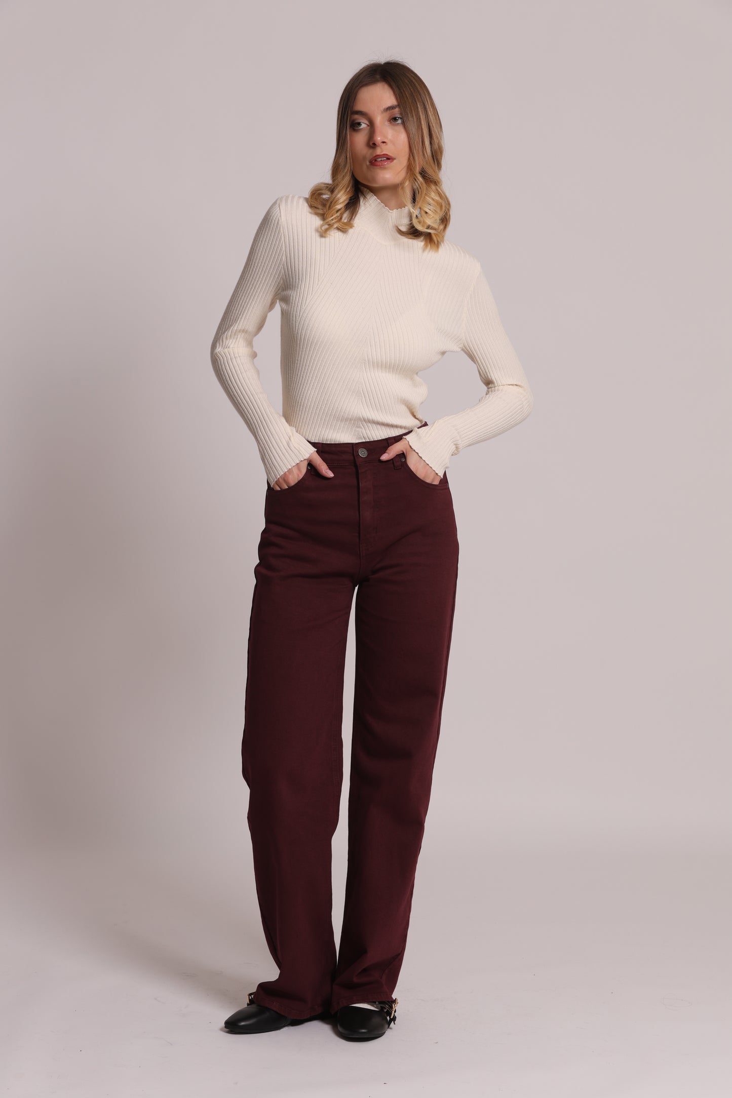 JEANS PALAZZO COLORATO
